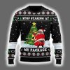 Santa Naughty Stop Staring At My Package Ugly Christmas Sweater