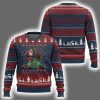 Santa Reindeer Football Match Ugly Christmas Sweater