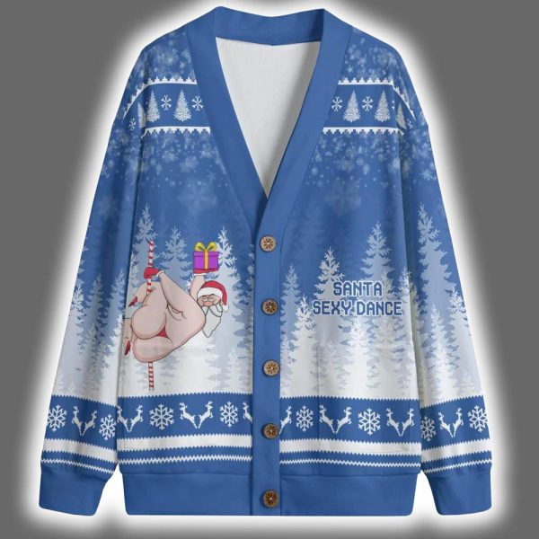 Santa Sexy Dance Ugly Christmas Cardigan 2