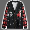 Santa Sleigh All Day Dirty Christmas Cardigan