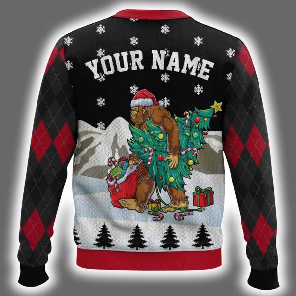 Santa Sport Soccer Custom Ugly Christmas Sweater 3