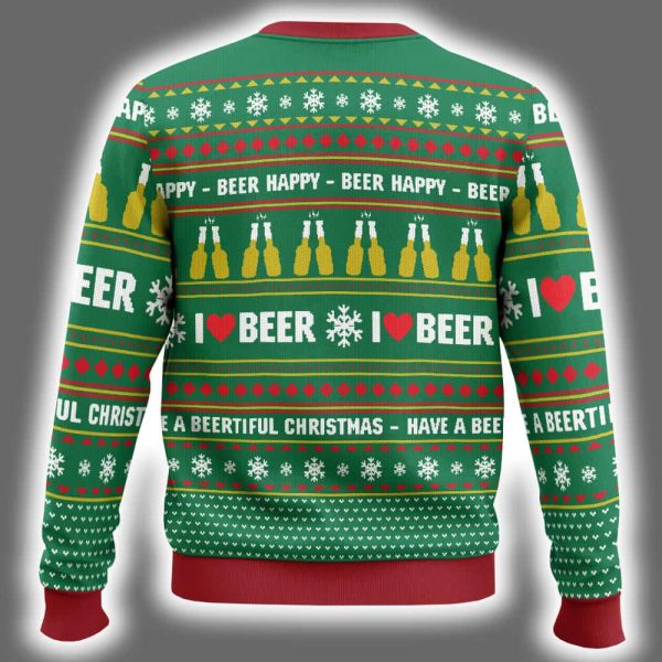 Santa The Most Wonderful Time For A Beer Christmas Sweater 3