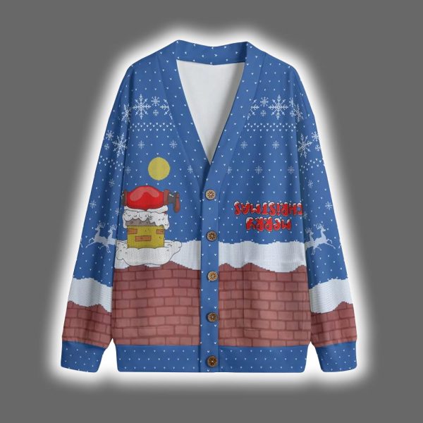 Santa Upside Down Merry Christmas Cardigan 3