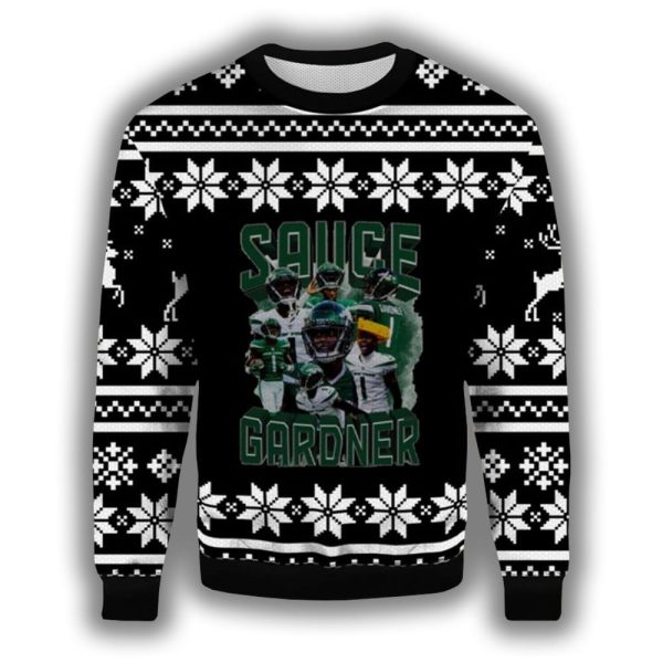 Sauce Gardner Jets Ugly Christmas Sweater 2