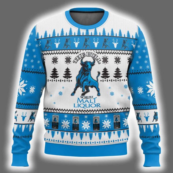 Schlitz Malt Liquor Ugly Christmas Sweater 2