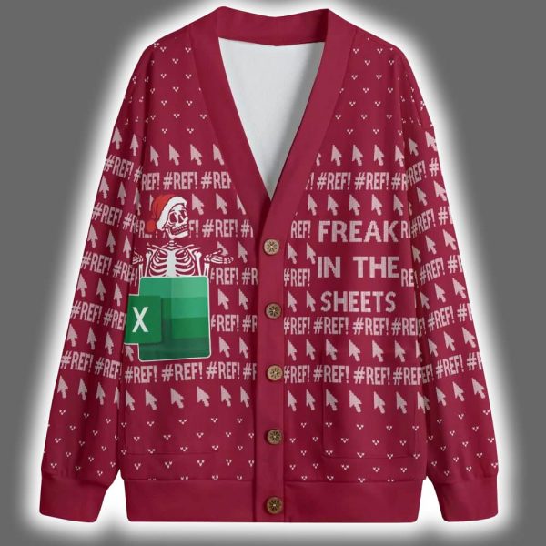 Skeleton Freak In The Sheets Christmas Cardigan