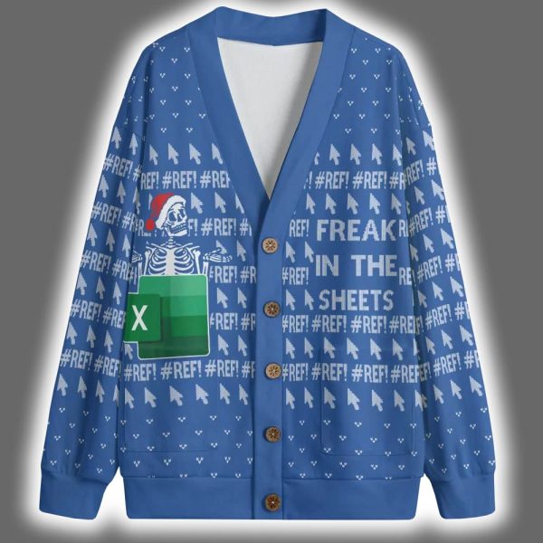 Skeleton Freak In The Sheets Christmas Cardigan 3 1