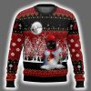 Snowman Black Cat Ugly Christmas Sweater 2
