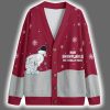 Snowman Making Snowflakes Christmas Cardigan