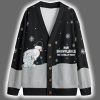 Snowman Making Snowflakes Christmas Cardigan 2