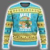 Snowman Mele Kalikimaka Beach Hawaii Xmas In July Tropical Ugly Christmas Sweater 2
