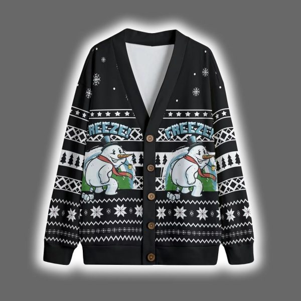 Snowman Naughty Christmas Cardigan