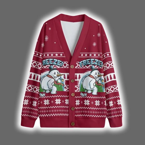 Snowman Naughty Christmas Cardigan 2