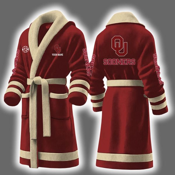 Sooners Football Personalized Bathrobe