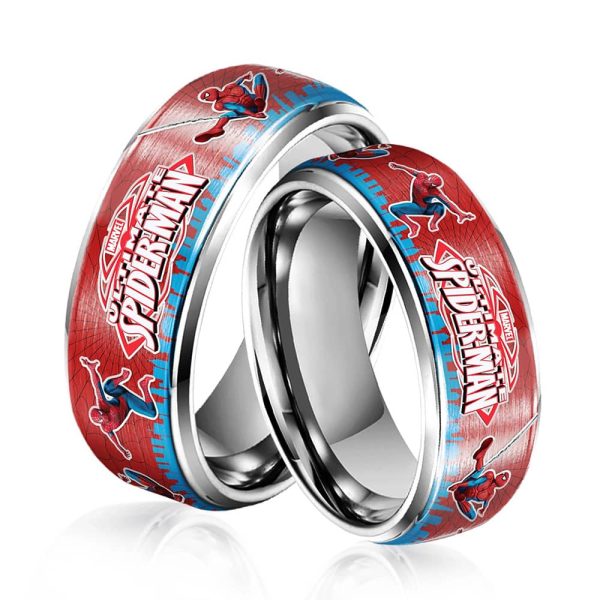 Spider Man Silver Tungsten Ring