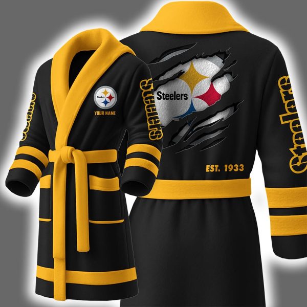 Steelers Est 1933 Personalized Bathrobe 3