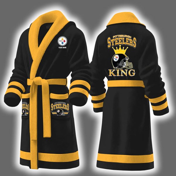 Steelers King Personalized Bathrobe