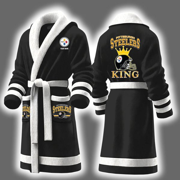 Steelers King Personalized Bathrobe 2