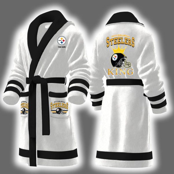 Steelers King Personalized Bathrobe 3
