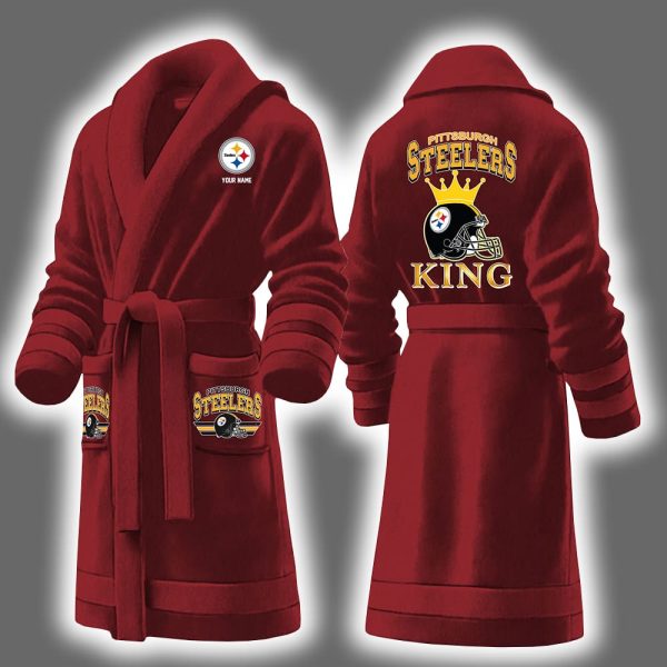 Steelers King Personalized Bathrobe 4