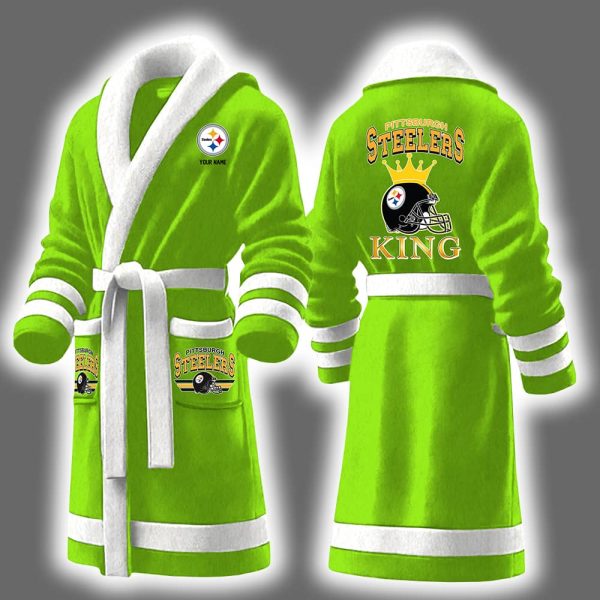 Steelers King Personalized Bathrobe 7