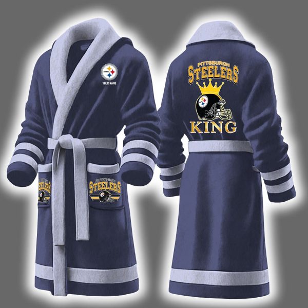 Steelers King Personalized Bathrobe 8