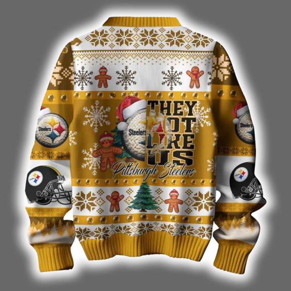 Steelers They Not Like Us Ugly Christmas Sweater 3