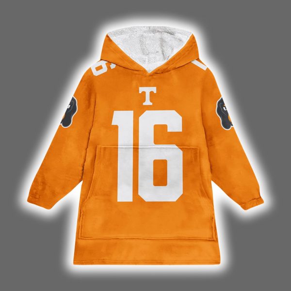 Tennessee Peyton Manning 16 Football Unisex Blanket Hoodie 2