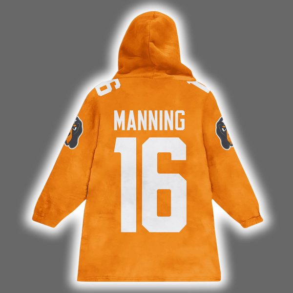 Tennessee Peyton Manning 16 Football Unisex Blanket Hoodie 3
