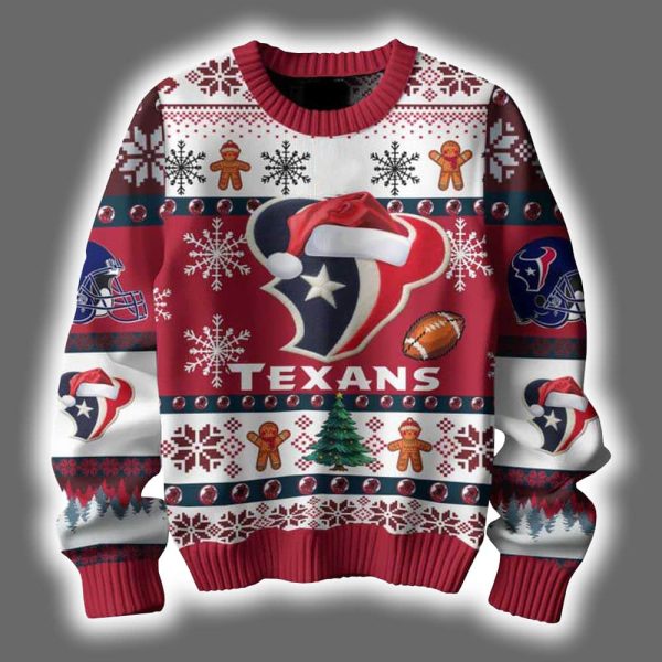 Texans They Not Like Us Ugly Christmas Sweater 2