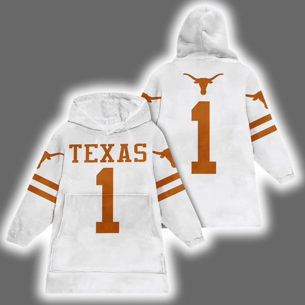 Texas 1 Football Unisex Blanket Hoodie