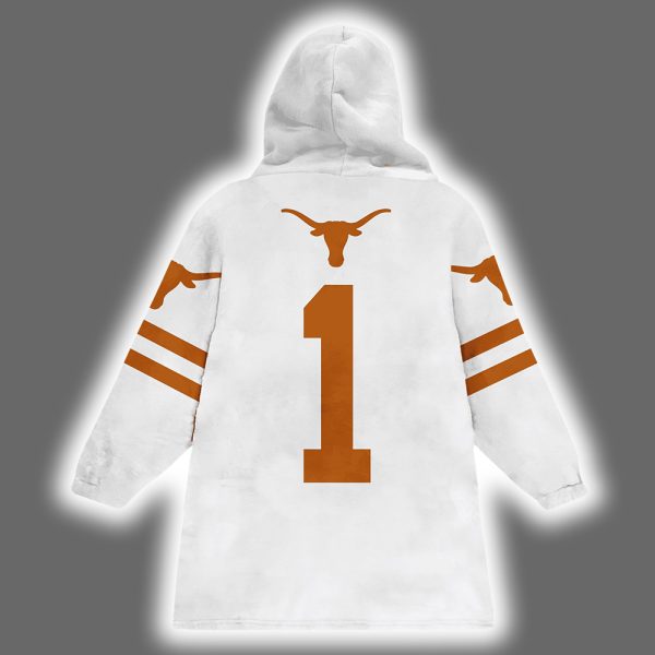 Texas 1 Football Unisex Blanket Hoodie 3