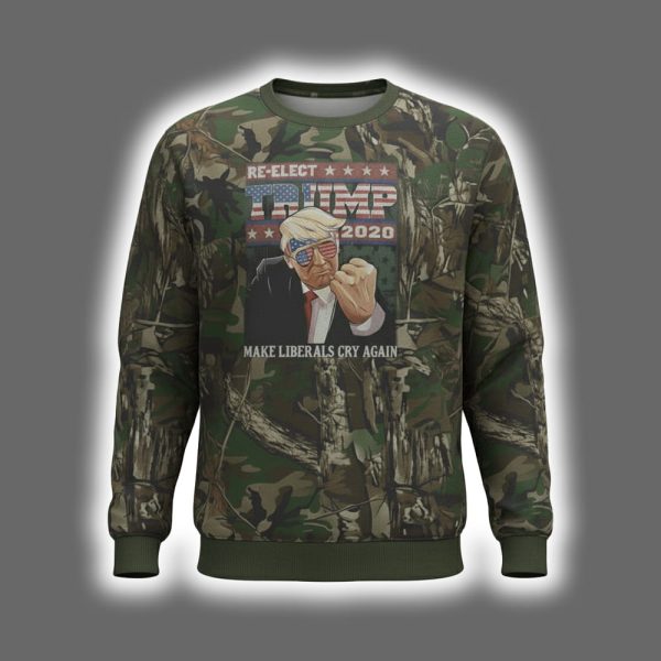 Thomas Jacob Sanford Re elect Trump 2020 Camouflage Shirt