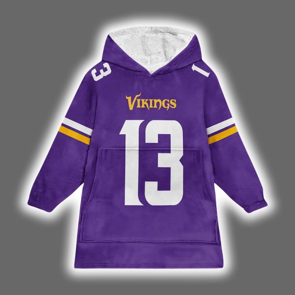 Vikings Felton 13 Football Unisex Blanket Hoodie 2