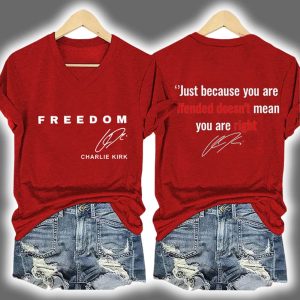 Red Freedom Charlie Kirk Two-Sided Shirt