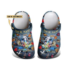 Personalized Jimmy Buffett x Halloween Crocs Clogs