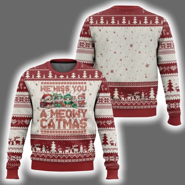 We Hiss You A Meowy Catmas Ugly Christmas Sweater