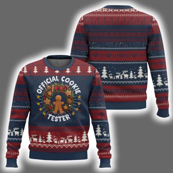 Xmas Baking Cookie Tester Gingerbread Men Ugly Christmas Sweater