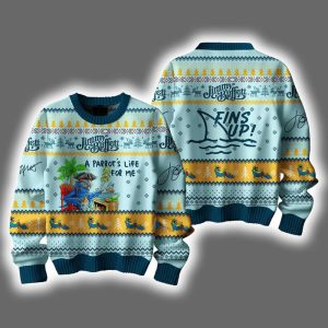Jimmy Buffett Fins Up Ugly Christmas Sweater
