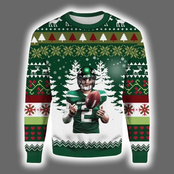 Zach Wilson Jets Ugly Christmas Sweater