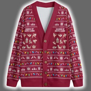 Naughty Shades Of Santa Claus Christmas Cardigan