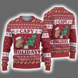 Capybara Capy Holidays Ugly Christmas Sweater