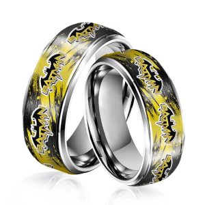 Batman Silver Tungsten Ring