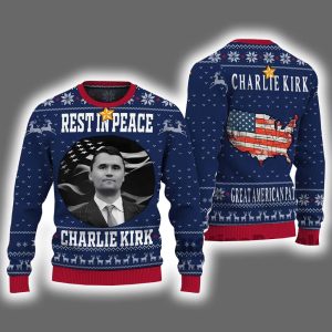 Rest In Peace Charlie Kirk Ugly Christmas Sweater