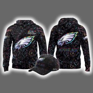 2025 Eagles Crucial Catch Intercept Cancer Hoodie Cap