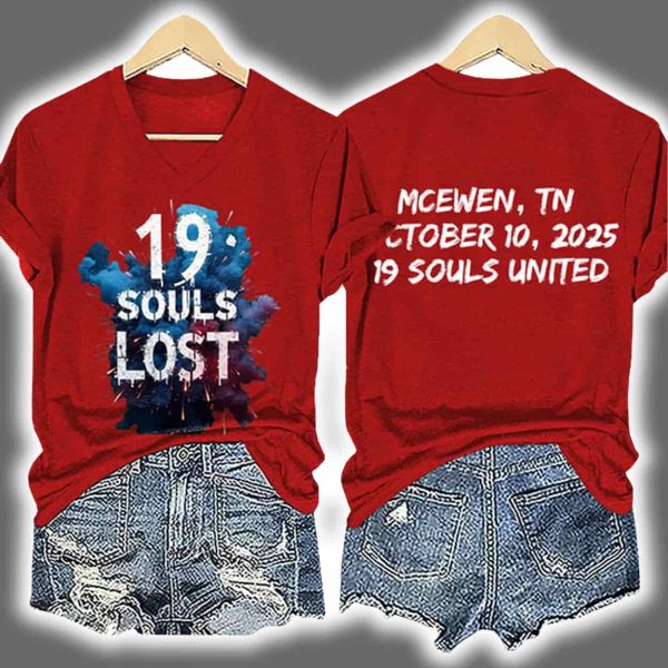 19 Souls Lost Mcewen Tn October 10 2025 19 Souls United Two-Sided Shirt