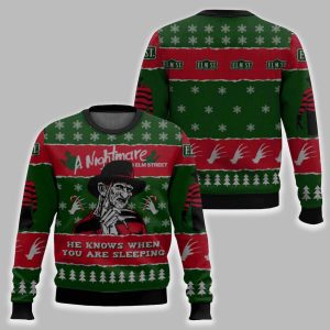 Freddy Krueger A Nightmare On Elm Street Ugly Christmas Sweater