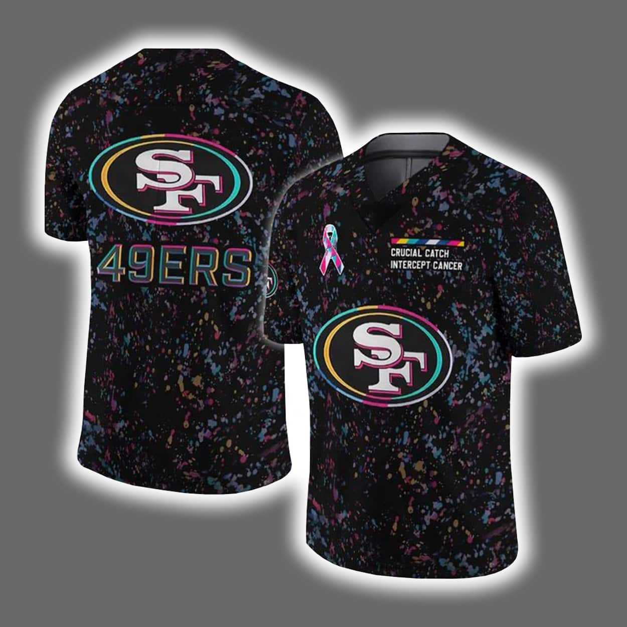2025 49ers Crucial Catch Intercept Cancer Jersey 1 2025 49ers Crucial Catch Intercept Cancer Jersey 1