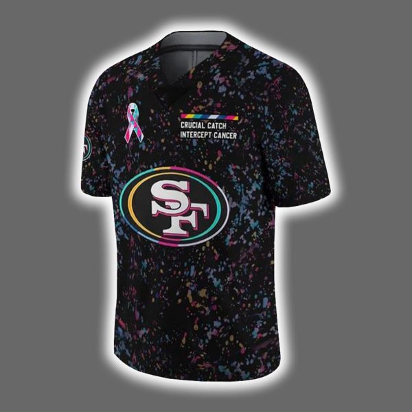 2025 49ers Crucial Catch Intercept Cancer Jersey 2