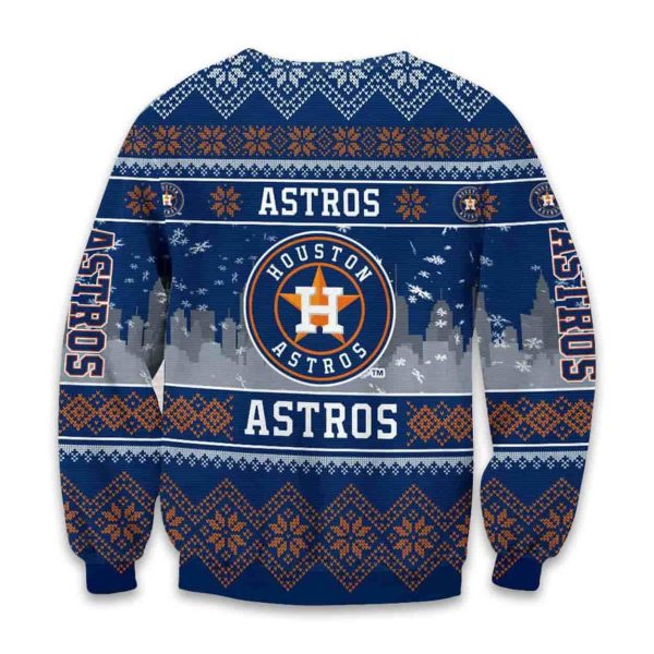 2025 Astros Skyline Ugly Christmas Sweater